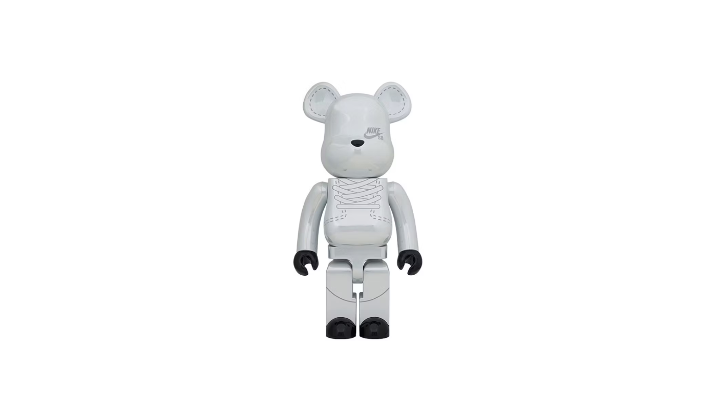 Bearbrick x Nike SB 2020 1000% Blanc - BNSBB