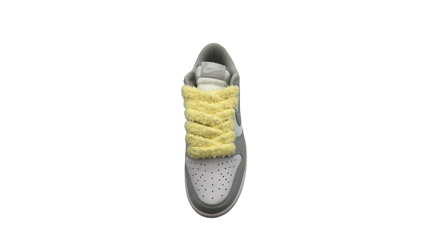 Paire de lacets fluffy large Jaune - PLFLJ