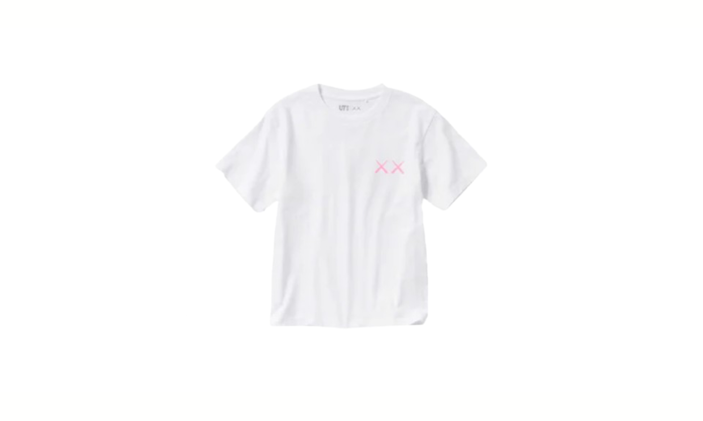 Uniqlo T-Shirt KAWS Pink Graphic