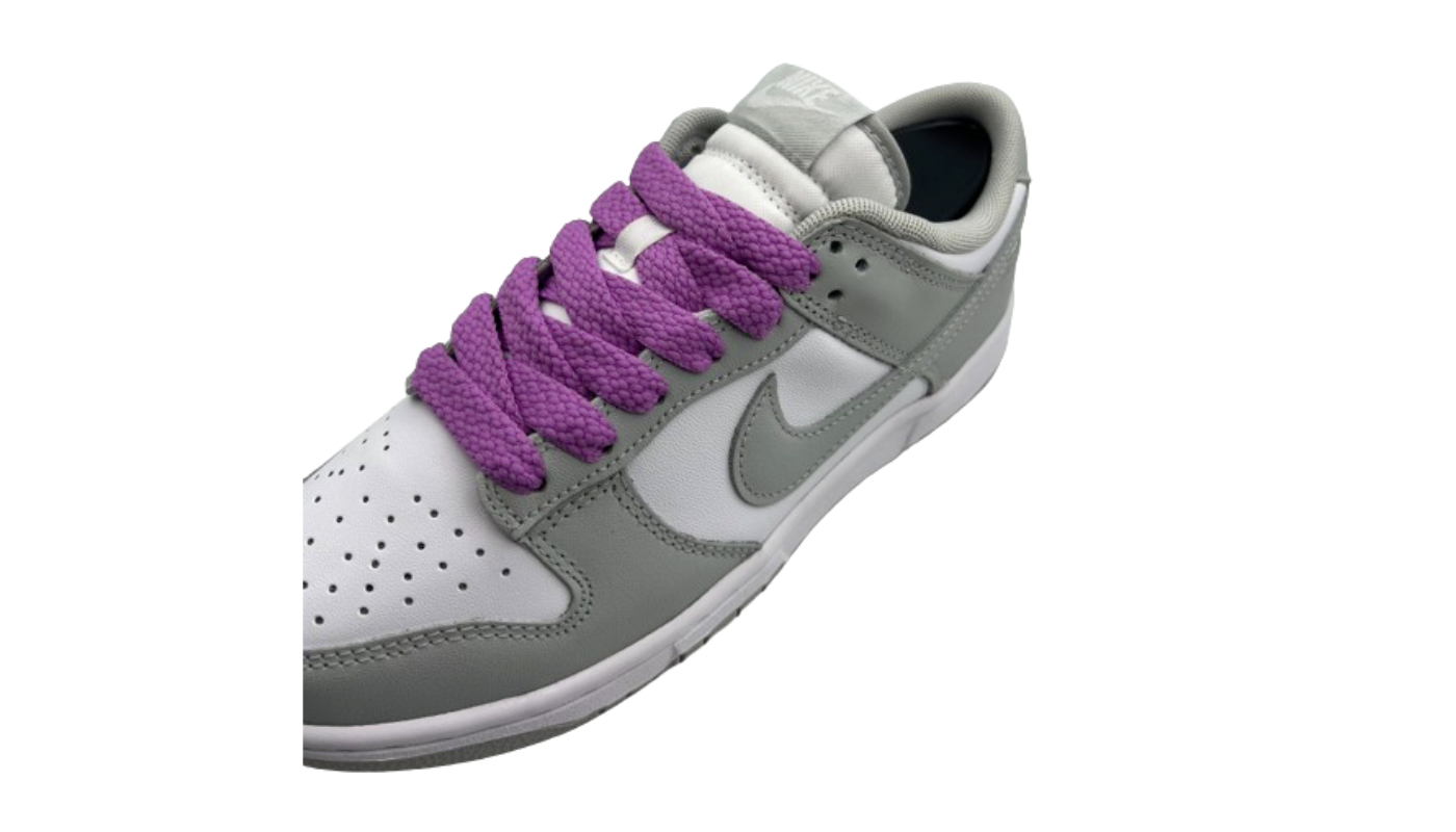 Paire de lacets larges Mauve