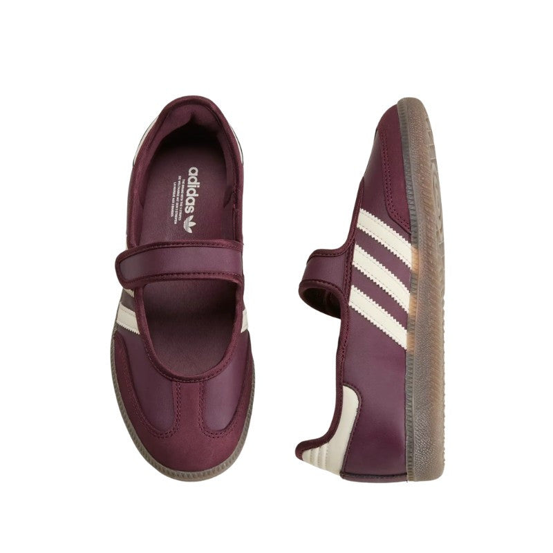 Samba Jane Maroon Cream White