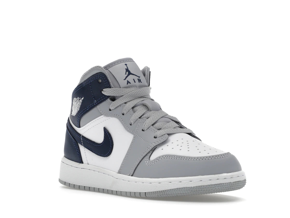 Air Jordan 1 Mid Wolf Grey Midnight Navy - DQ8423-104