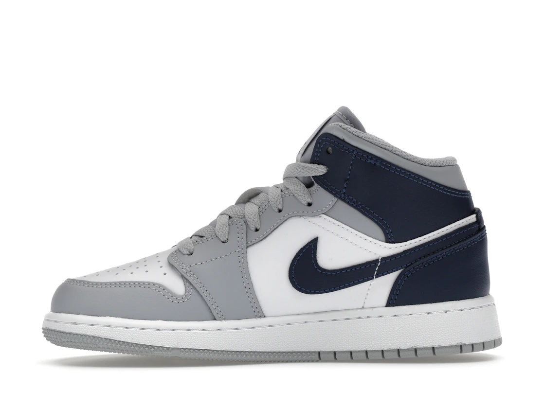 Air Jordan 1 Mid Wolf Grey Midnight Navy - DQ8423-104