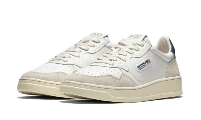 Medalist Leather Suede Low White Navy - N/A