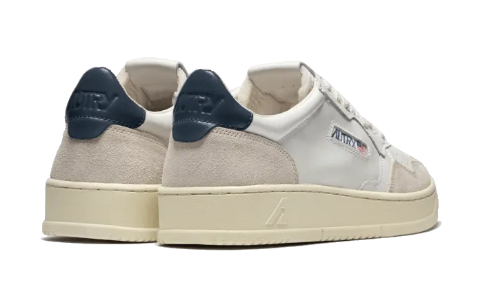 Medalist Leather Suede Low White Navy - N/A