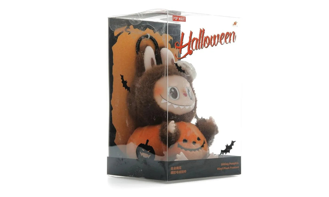 Pop Mart Labubu Happy Halloween Party Series-Sitting Pumpkin Vinyl Plush Pendant - PM-PMLHHP-MULTI