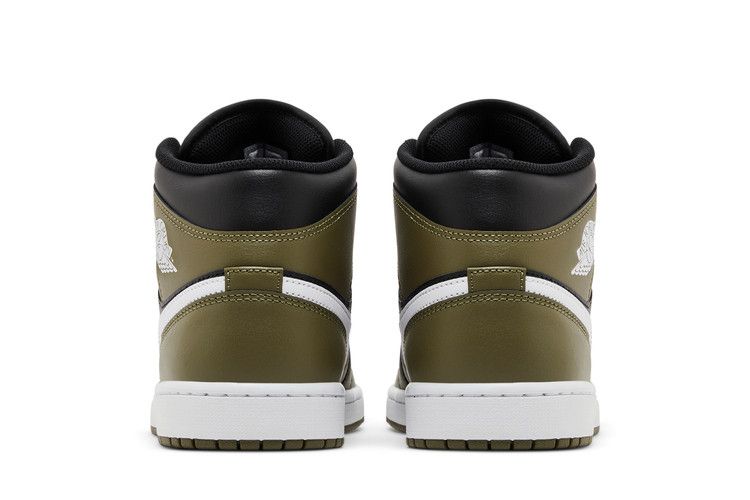 Air Jordan 1 Mid Black White Olive - DQ8426-092