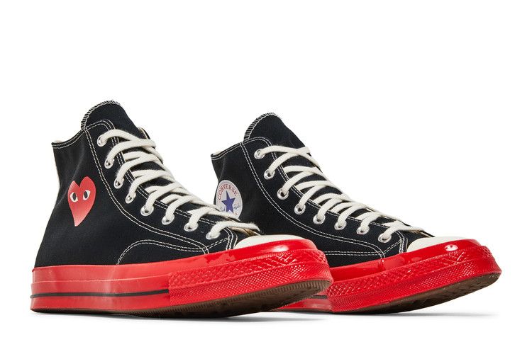Chuck Taylor All Star 70 Hi Comme des Garcons PLAY Black Red Midsole - A01793C