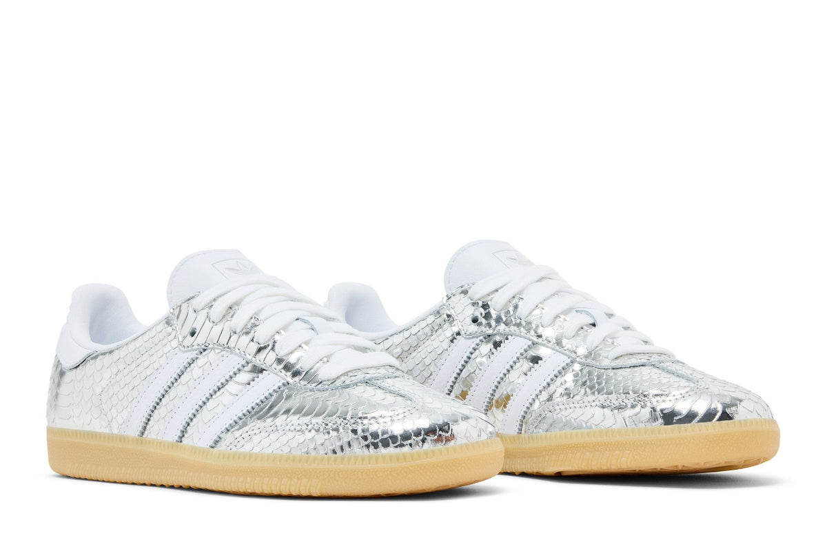 Adidas Samba OG Patent Snakeskin Silver Metallic