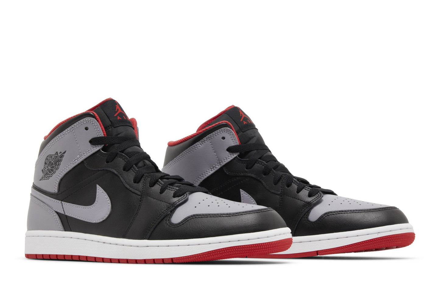 Air Jordan 1 Mid Black Grey Red