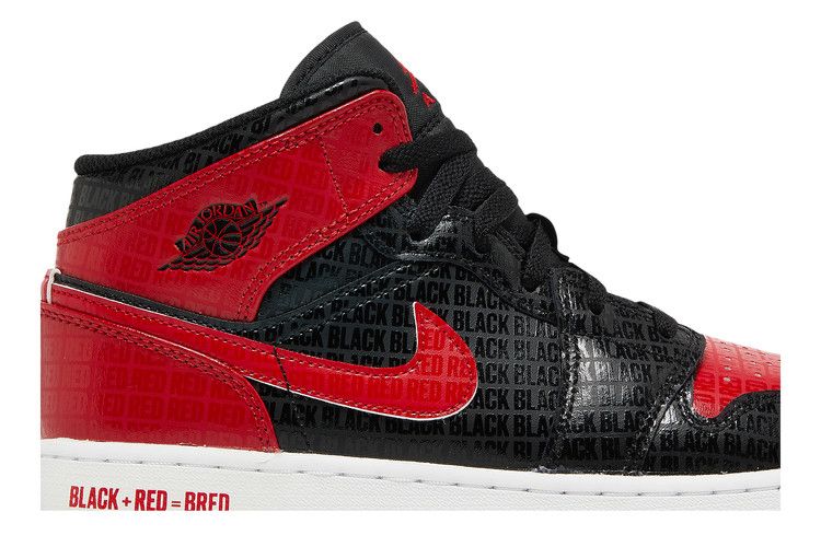 Air Jordan 1 Mid Bred Text