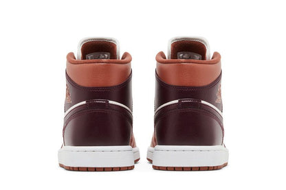 Air Jordan 1 Mid Dusty Peach Night Maroon