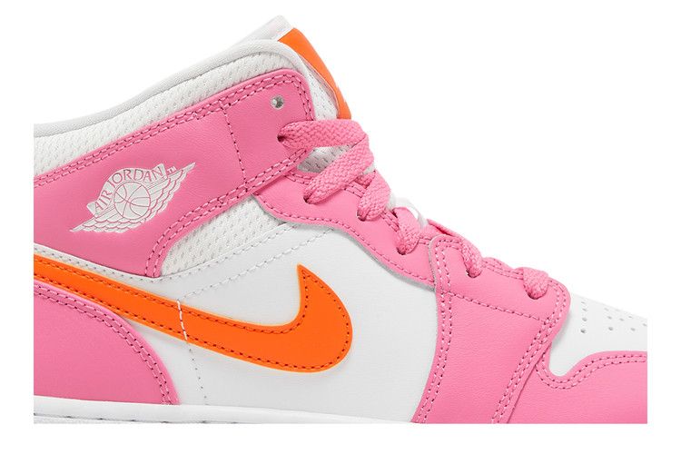 Air Jordan 1 Mid Pinksicle Safety Orange