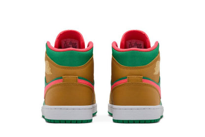 Air Jordan 1 Mid Wheat Watermelon