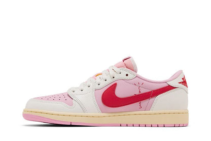 Air Jordan 1 Retro Low OG SP Travis Scott Sail Tropical Pink - IQ7604-101