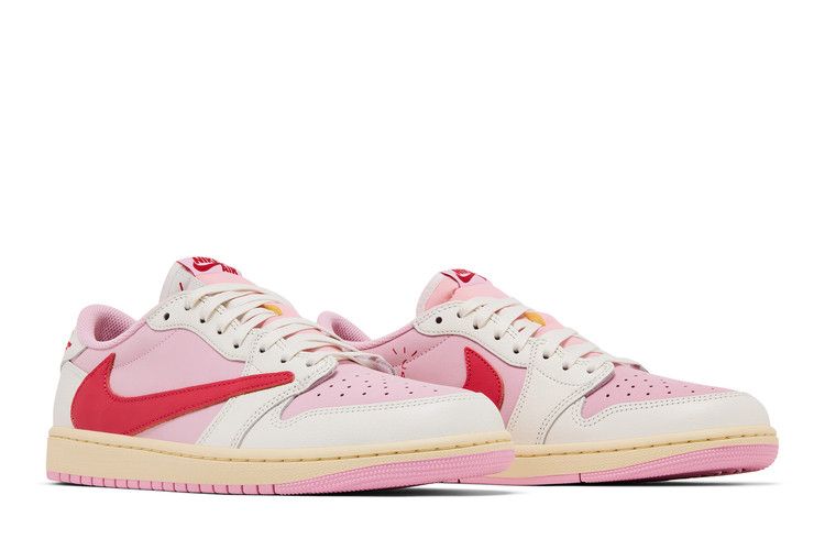Air Jordan 1 Retro Low OG SP Travis Scott Sail Tropical Pink - IQ7604-101