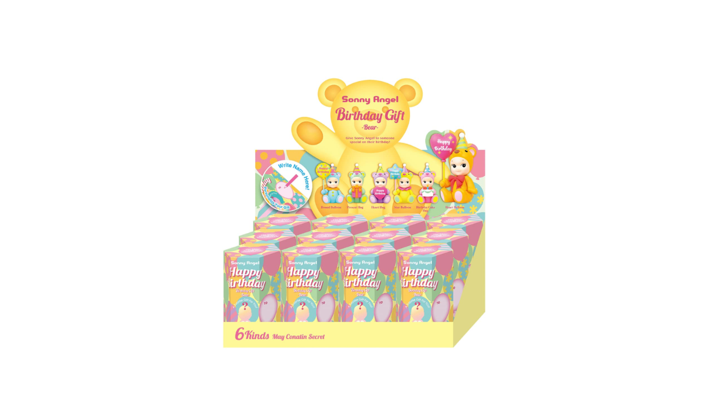 Full Box scellée Sonny Angel - Birthday Gift Bear Series - SABGBS