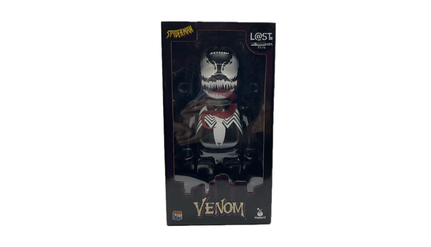 Bearbrick x Marvel Spider Man Happy Lottery 2022 Venom 400%  - BMSHLV400