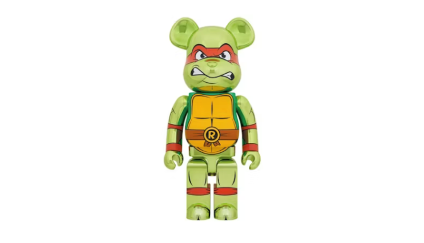 Bearbrick x Teenage Mutant Ninja Turtles Raphael Chrome 1000% - BTMNTRC1000