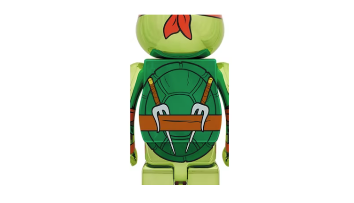 Bearbrick x Teenage Mutant Ninja Turtles Raphael Chrome 1000% - BTMNTRC1000