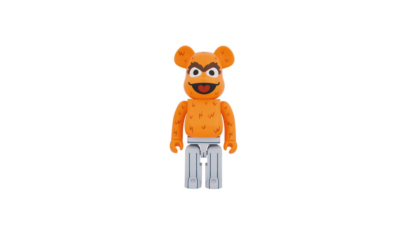 Bearbrick x Sesame Street Oscar the Grouch (The Original Orange Fur Ver.) 1000% - BSSOTG