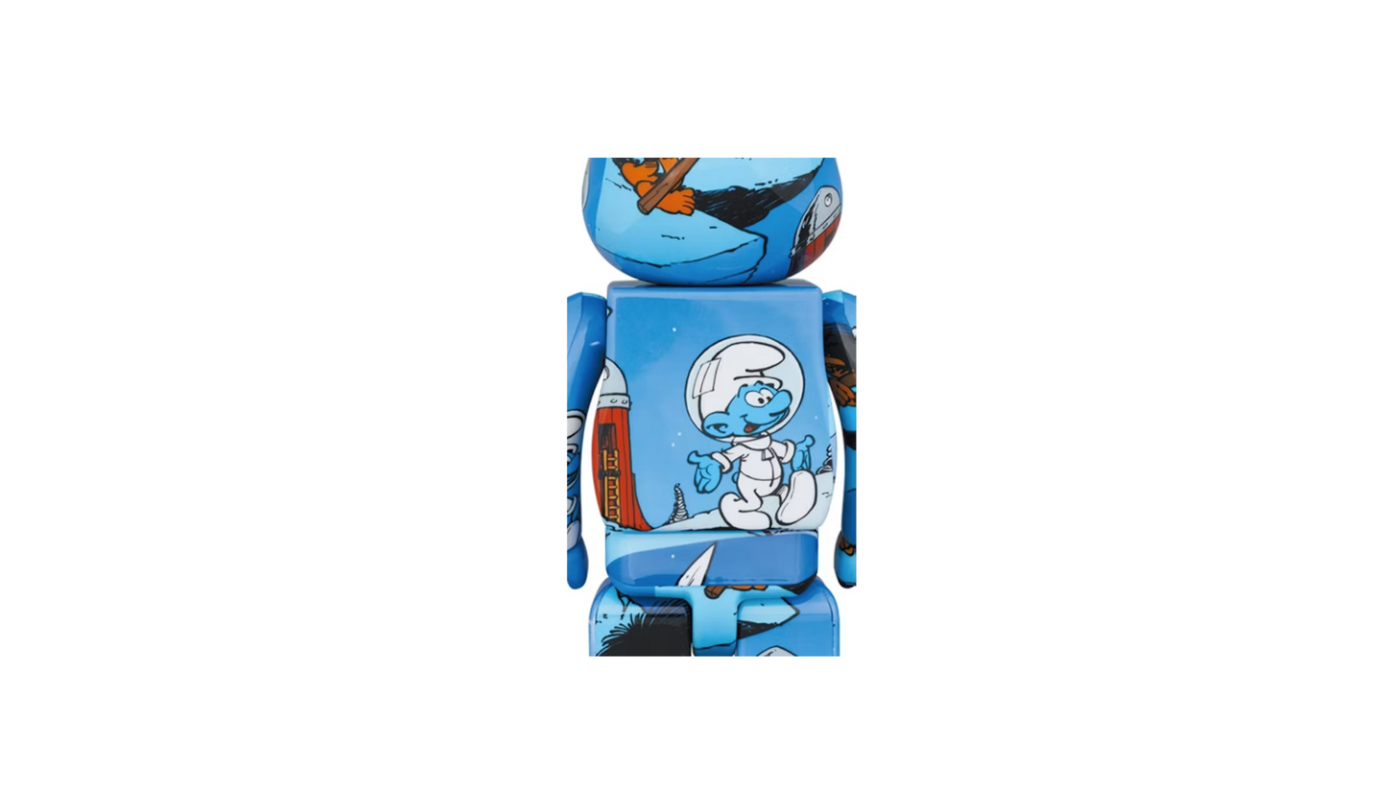 Bearbrick x Smurf (Les Schtroumpfs) L’Astroschtroumpf 100% & 400% Set Bleu - BSAS