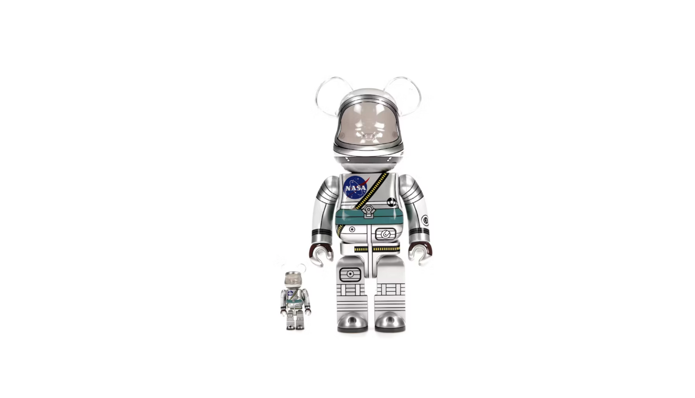 Bearbrick Project Mercury Astronaut 100% & 400% Set - BPMAS