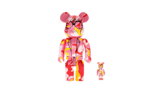 Bearbrick Andy Warhol Camo Ver. 100% & 400% Set - BAWCS