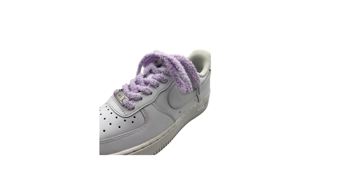 Paire de lacets fluffy violet fin - LFV