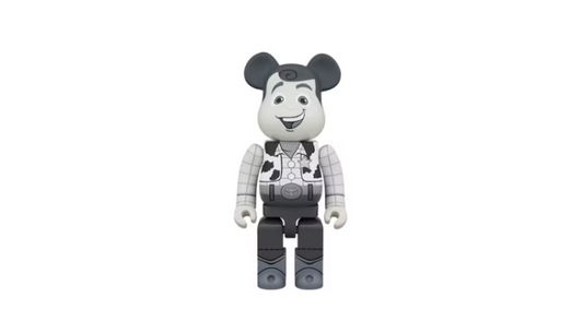 Bearbrick x Disney Woody 1000% noir et blanc - BDWNW
