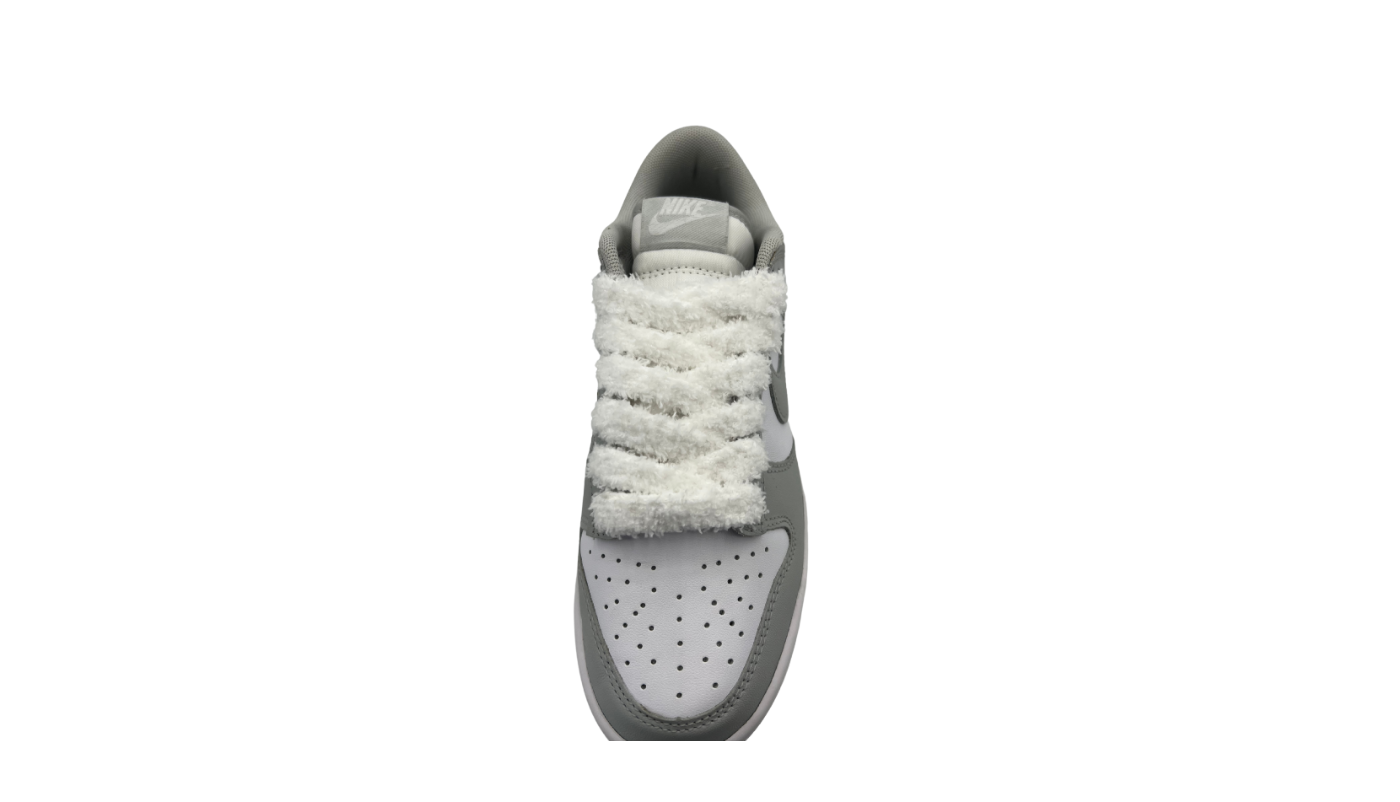 Paire de lacets fluffy large blanc - LFLB