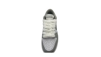 Paire de lacets fluffy large blanc - LFLB