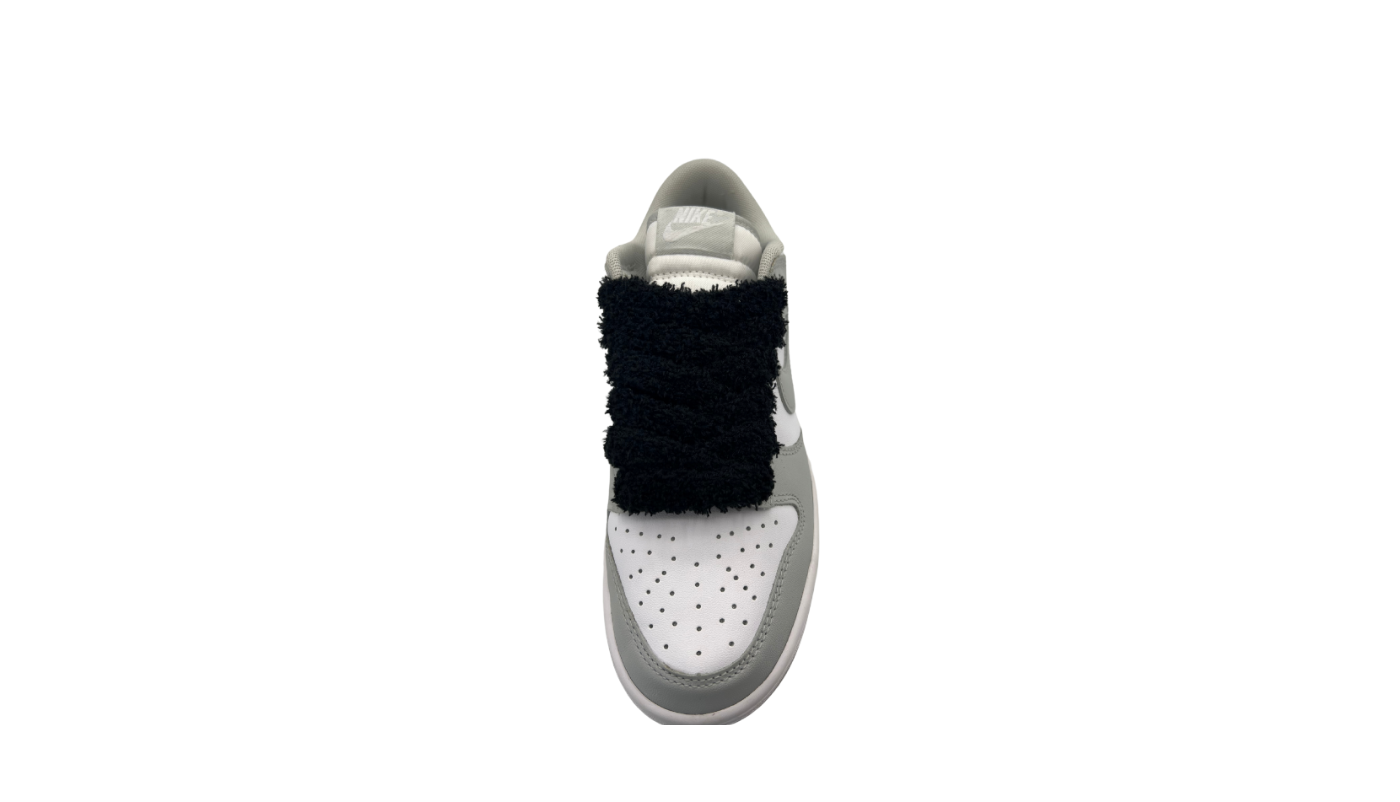 Paire de lacets fluffy large noir - LFLN