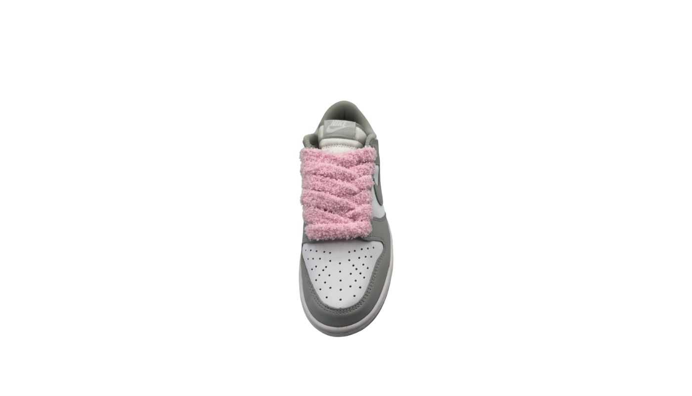 Paire de lacets fluffly large rose  - LFRL