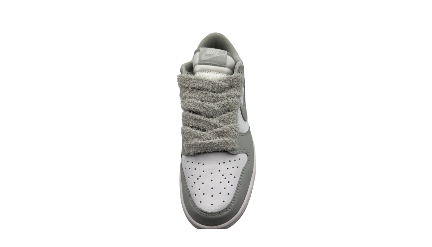 Paire de lacets fluffy large gris - PLFLG