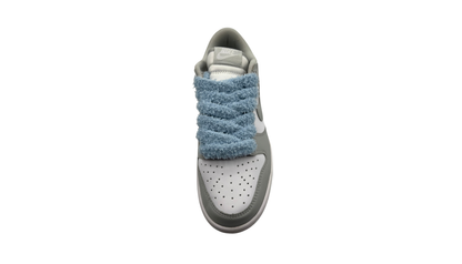 Paire de lacets fluffy large bleu clair - PLFLBC