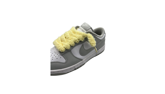 Paire de lacets fluffy large Jaune - PLFLJ