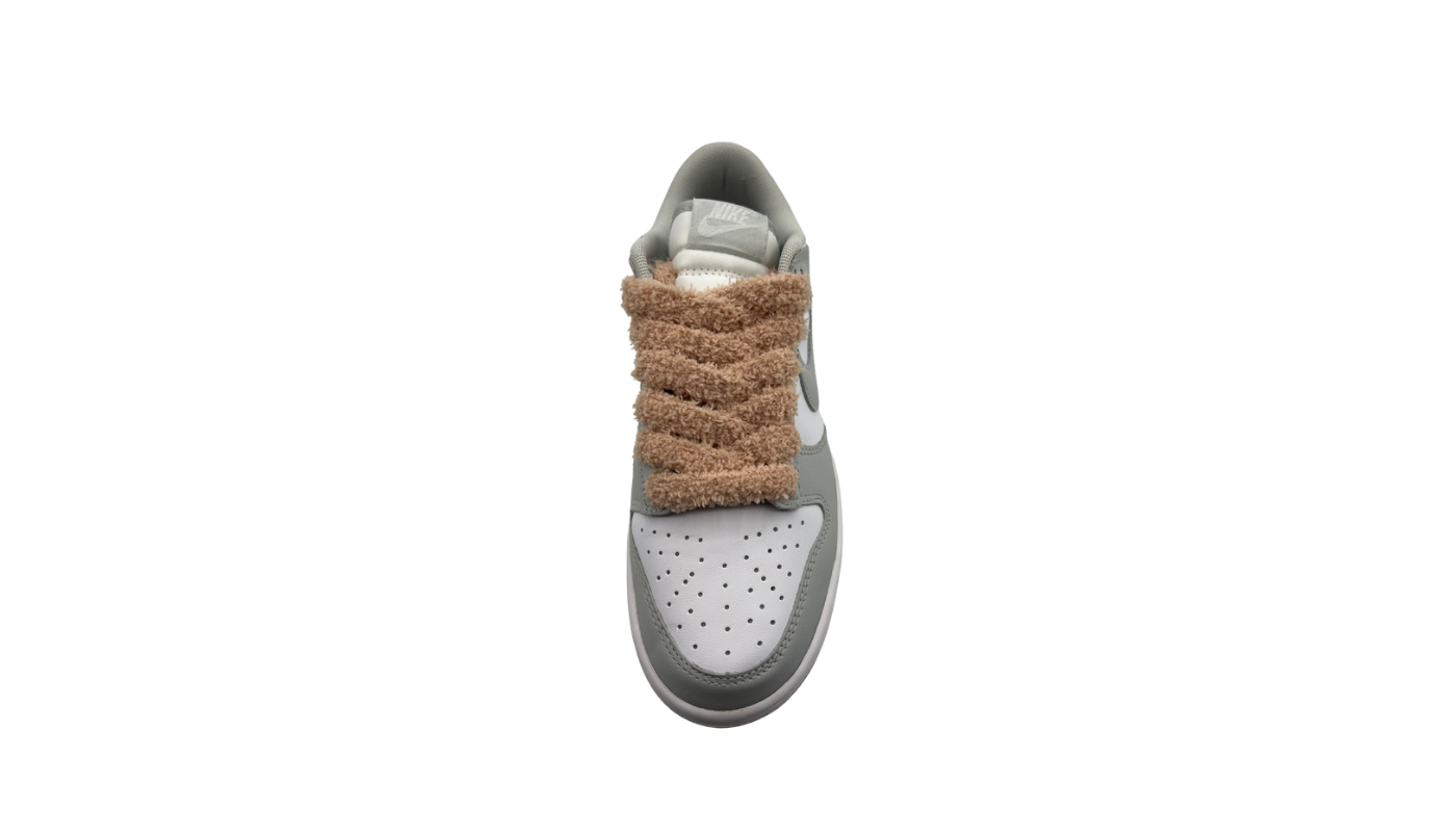 Paire de lacets fluffy large marron foncé - PLFLMF