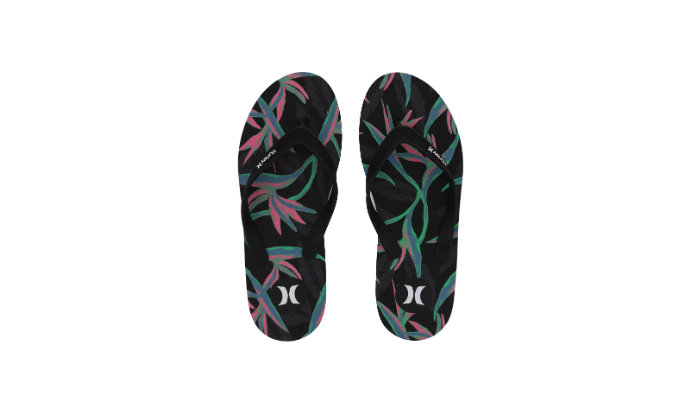 Flip Flop Black Pink Green - HFFBPG