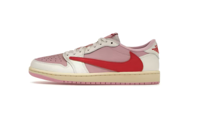 Air Jordan 1 Retro Low OG SP Travis Scott Sail Tropical Pink - IQ7604-101