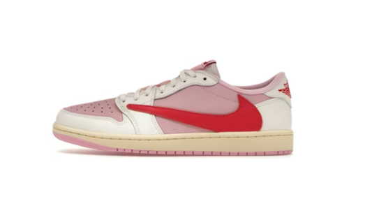 Air Jordan 1 Retro Low OG SP Travis Scott Sail Tropical Pink - IQ7604-101