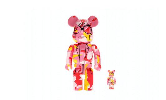 Bearbrick Andy Warhol Camo Ver. 100% & 400% Set