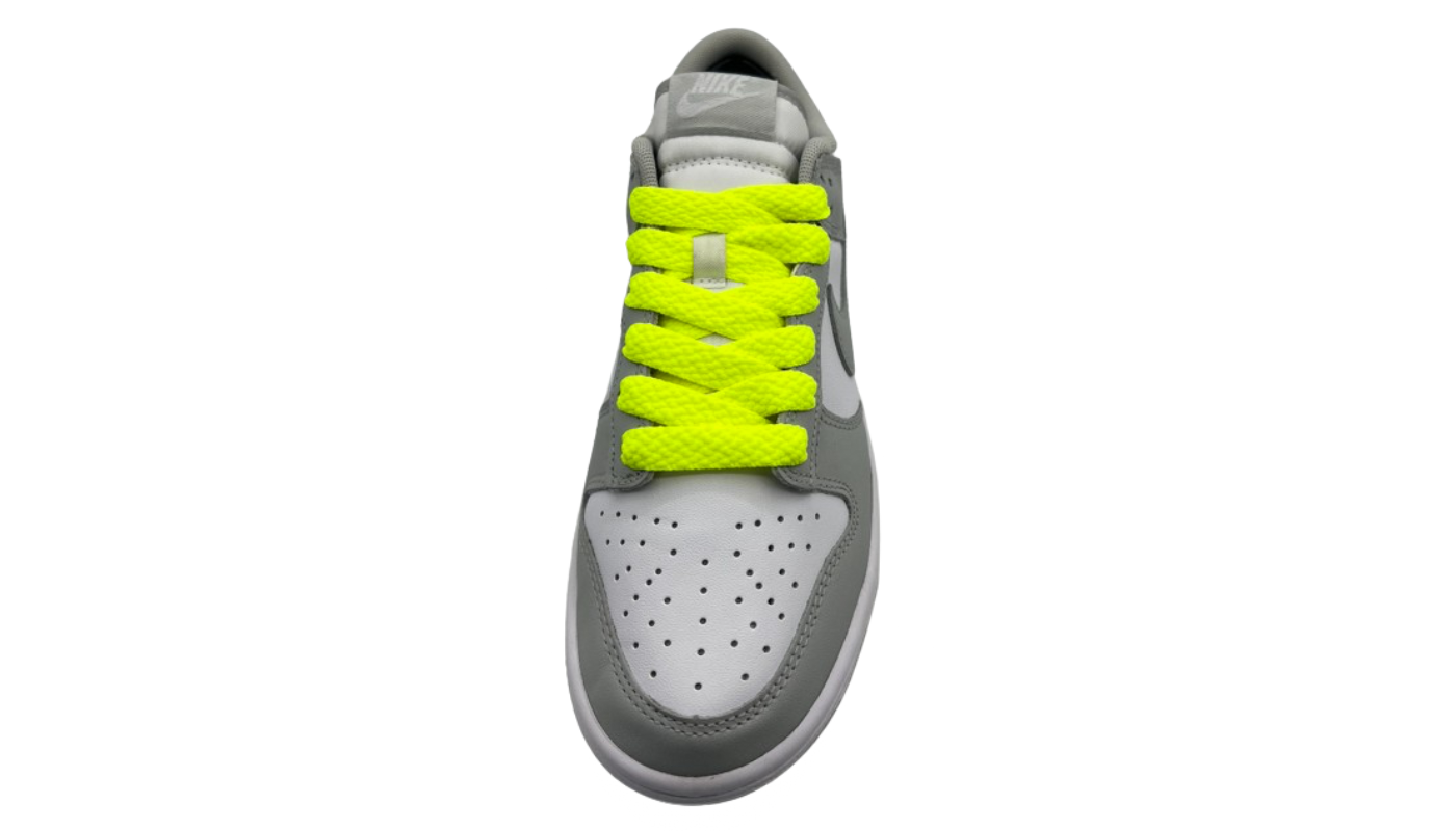 Paire de lacets larges Jaune Fluo