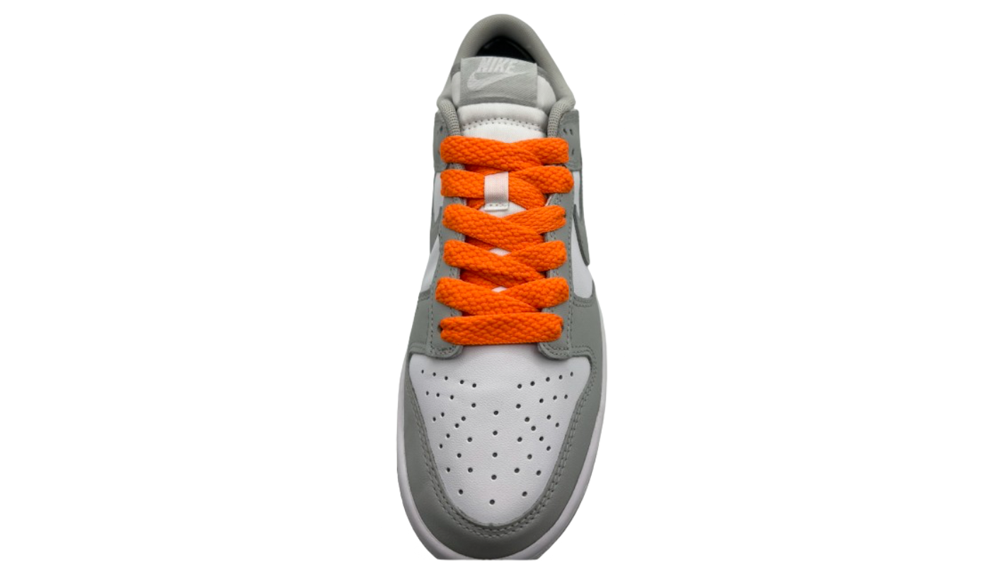 Paire de lacets larges Orange Fluo