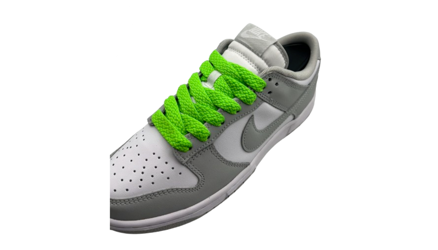 Paire de lacets larges Vert Fluo