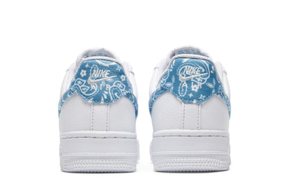 Nike Air Force 1 Low '07 Essential White Worn Blue Paisley