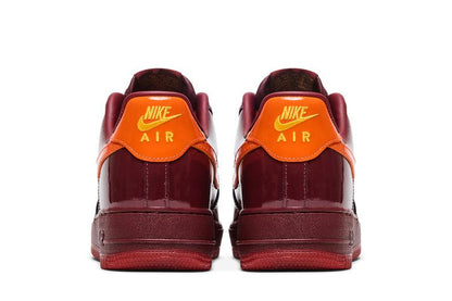 Nike Air Force 1 Low Patent Leather Dark Team Red Safety Orange