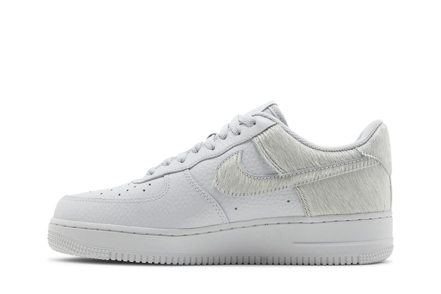Nike Air Force 1 Low White Pony Hair Heel