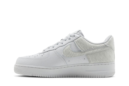 Nike Air Force 1 Low White Pony Hair Heel