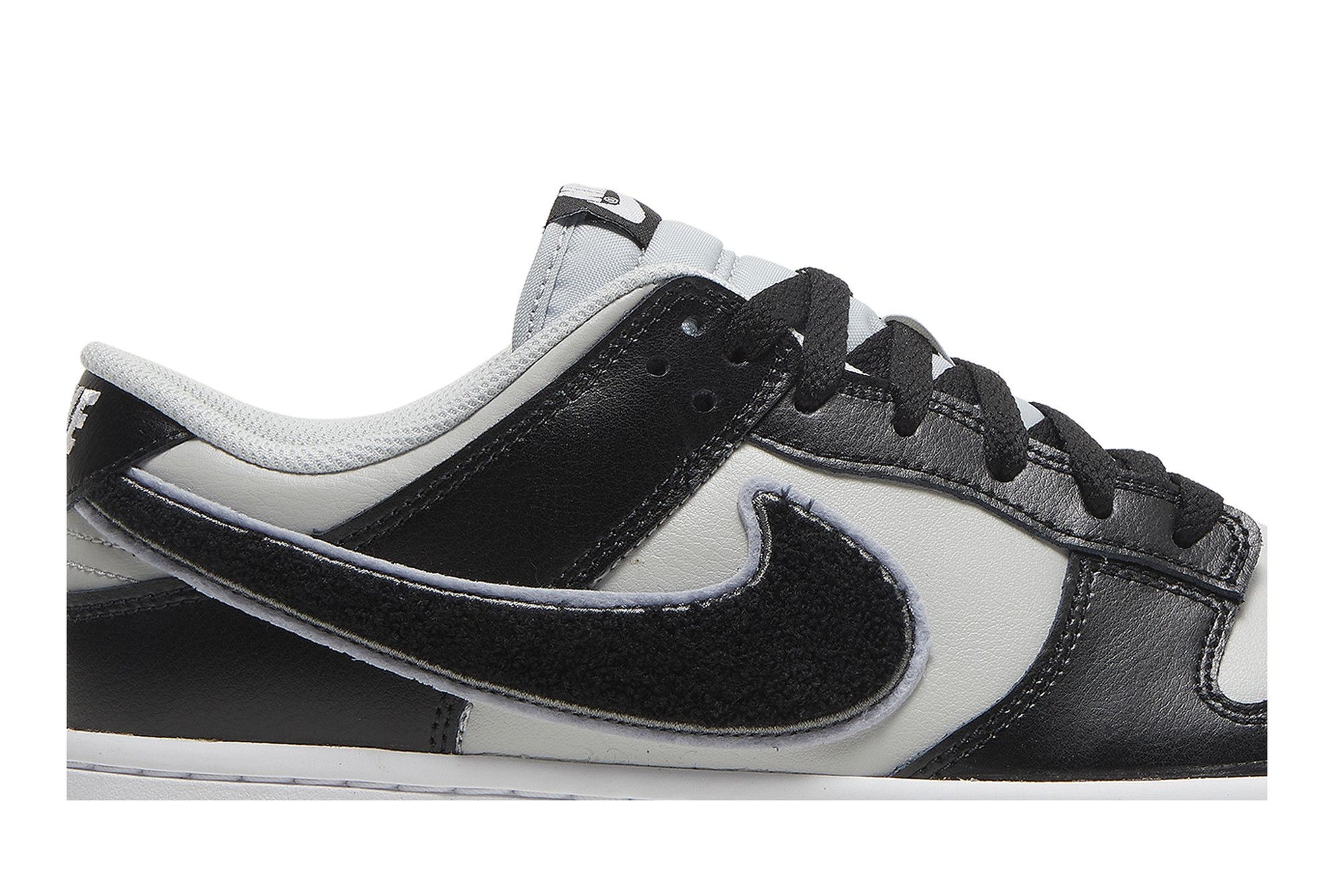 Nike Dunk Low Chenille Swoosh Grey Black